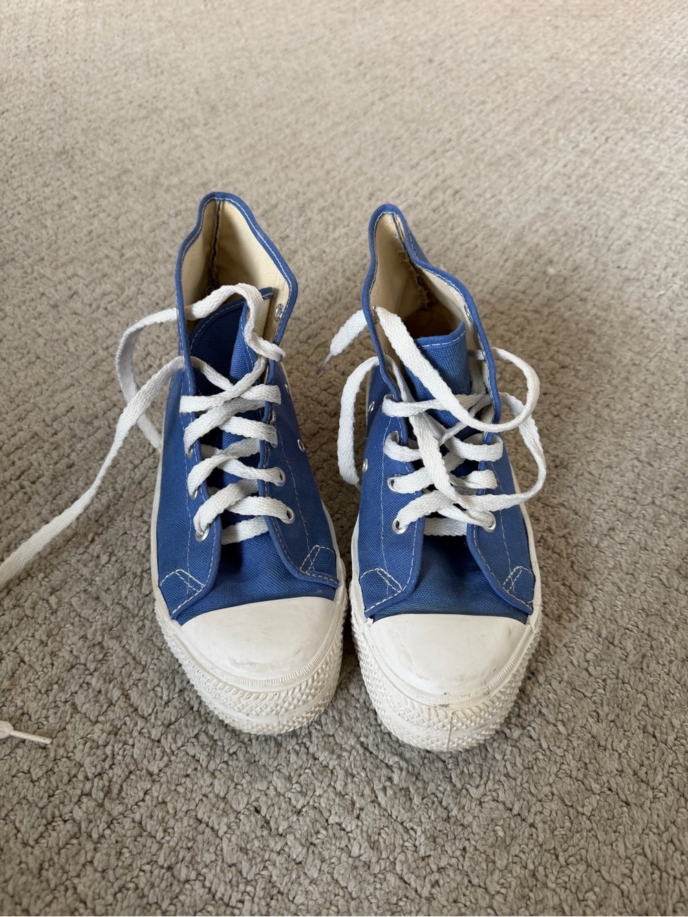 High-Top Canvas Sneakers in Blue